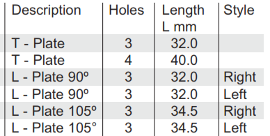 Small L and T Plate 2.7 mm - foto 2